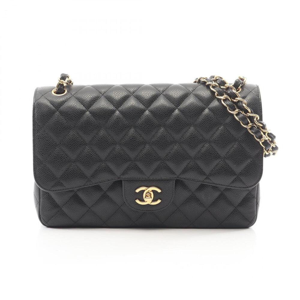 Chanel CHANEL Large Matelassé 30 Classic Double Flap Shoulder Bag Handbag Cav...